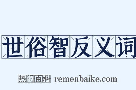 世俗智反义词是什么意思的图片